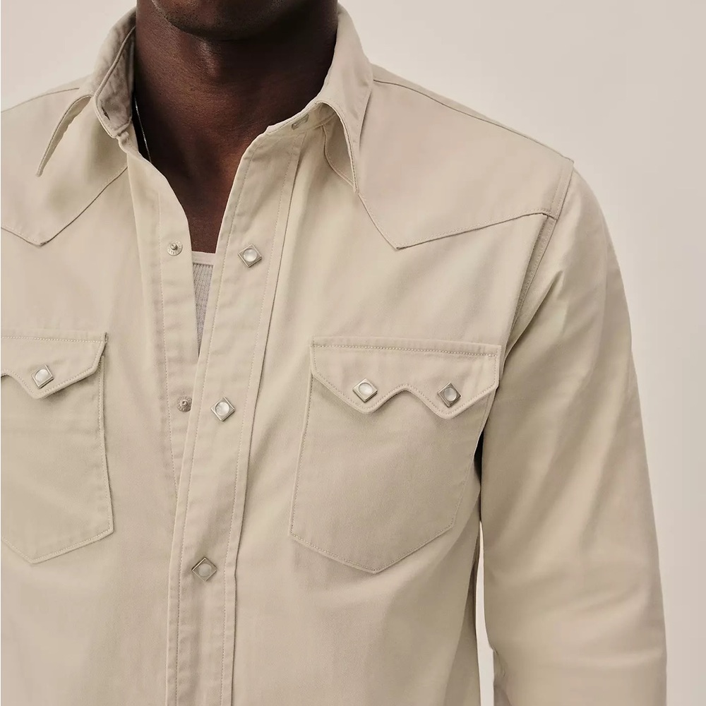 Buck Mason Lee Collabration Westerner Pearl Snap Sawtooth shirt